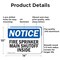 Signmission Fire Sprinkler Main Shutoff Inside OSHA Notice Sign, Aluminum, 14in W x 10in L, 2PK OS-2PACK-NS-A-1014-L-12671 - alternate 5
